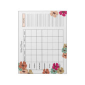 Undated Weekly Meal Planner with Shopping List Notizblock (Rotiert)
