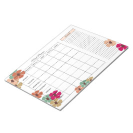 Undated Weekly Meal Planner with Shopping List Notizblock