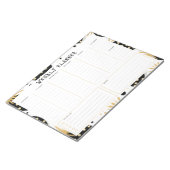 Undated Weekly Planner, Black and Gold Accents Notizblock (angewinkelt)