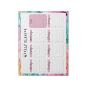 Undated Weekly Planner, Rainbow Cloud Border Notep Notizblock (Rotiert)