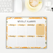 Undated Weekly Planner with Orange Slice Border Notizblock