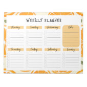 Undated Weekly Planner with Orange Slice Border Notizblock (Vorderseite)