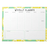 Undated Weekly Planner, Yellow and Green Accents Notizblock (Vorderseite)