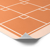 Undatierter leerer Erdtöne-Boho-Planer-Kalender  Poster (Ecke)