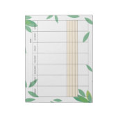 Undatierter minimaler Wochenplaner Notizblock (Rotiert)