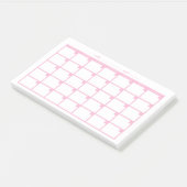 Undatierter Sticky-Notiz-Kalender - Rosa Post-it Klebezettel (angewinkelt)