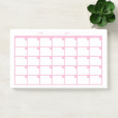 Undatierter Sticky-Notiz-Kalender - Rosa Post-it Klebezettel (Büro)