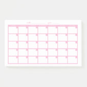 Undatierter Sticky-Notiz-Kalender - Rosa Post-it Klebezettel (Vorderseite)