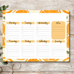 Undatierter Wochenplaner mit orangefarbener Slice- Notizblock<br><div class="desc">Mit diesem 40-Blatt-Pad mit orangefarbenem Schlitzrahmen können Sie Ihre wöchentlichen Pläne mit Platz erfassen,  um nach Belieben personalisieren zu können.</div>