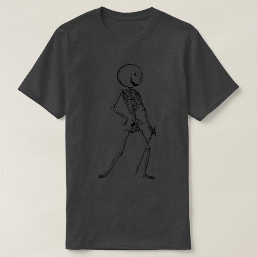 Undead Pumpkin Head Skeleton T-Shirt (Design vorne)