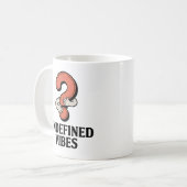 Undefined Vibes | Funny Hugging Question Mark Kaffeetasse (Vorderseite Links)