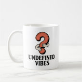 Undefined Vibes | Funny Hugging Question Mark Kaffeetasse (Links)