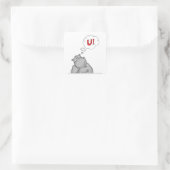 undefiniert quadratischer aufkleber (Tasche)