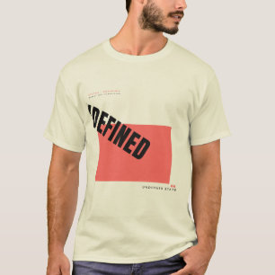 Undefinierte Tech-Typografie-Design T-Shirt