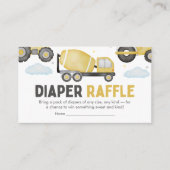 Under Construction Baby Shower Diaper Raffle Begleitkarte (Vorderseite)
