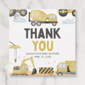 Under Construction Baby Shower Geschenkanhänger (Vorderseite)