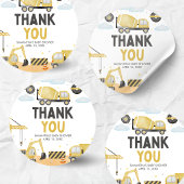 Under Construction Baby Shower Runder Aufkleber