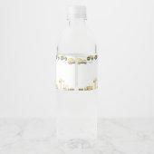 Under Construction Baby Shower Wasserflaschenetikett (Rückseite)