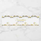 Under Construction Baby Shower Wasserflaschenetikett (Einzelnes Label)