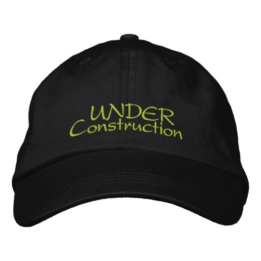 Under Construction Bestickte Baseballkappe (Vorderseite)