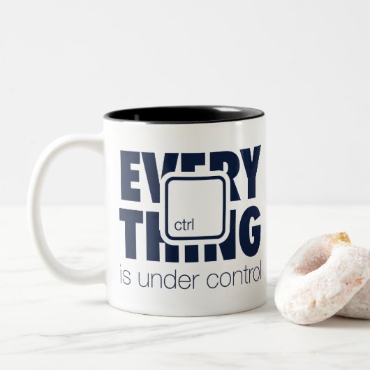 Under ctrl zweifarbige tasse (Mit Donut)