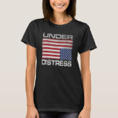 Under Distress Tattered Upside Down American Flag T-Shirt (Vorderseite)