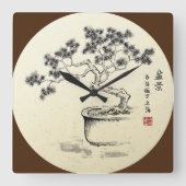 Under my Care - Clock Quadratische Wanduhr (Vorderseite)