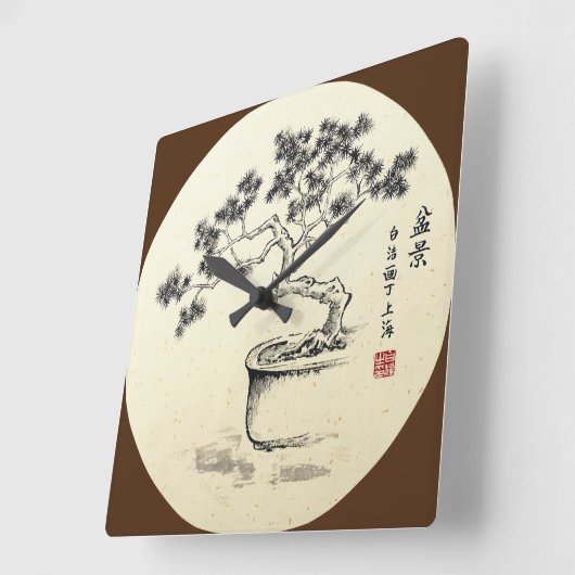 Under my Care - Clock Quadratische Wanduhr (Winkel)