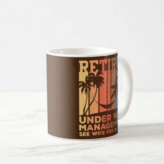 Under New Management Funny Dad Semi Retirement Kaffeetasse (VorderseiteRechts)