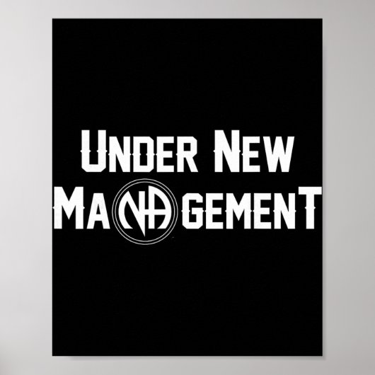 Under New Management Narcotics Anonymous Design  Poster (Vorne)