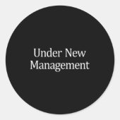 Under New Management -  Runder Aufkleber (Vorderseite)