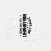 Under New Management Speak To My Fiancée - Future  Fleecedecke (Vorderseite (Horizontal))