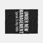 Under New Management - Speak To My Wife -  Fleecedecke (Vorderseite (Horizontal))