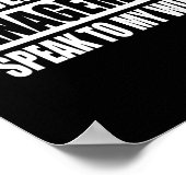 Under New Management Speak To My Wife New Husband  Poster (Ecke)