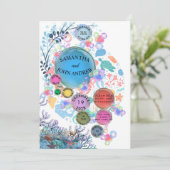 Under Sea Water Wedding Invitation (Stehend Vorderseite)