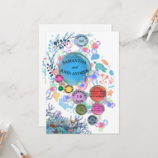 Under Sea Water Wedding Invitation