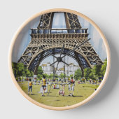  Under the Eiffel Tower – Hand-Drawn Sketch Art Uhr (Vorderseite)