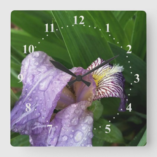 Under the Rain Quadratische Wanduhr (Vorderseite)
