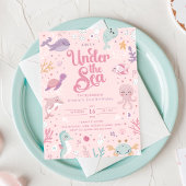 Under the Sea 2nd Birthday Invitation. Editable Einladung