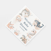 Under The Sea Animals Baby Shower Serviette (Ecke)
