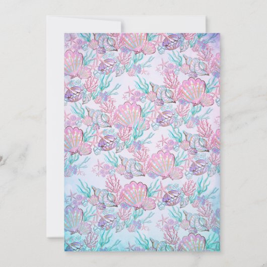 Under the Sea Animals Birthday Invitation Einladung (Rückseite)