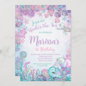 Under the Sea Animals Birthday Invitation Einladung (Vorne/Hinten)