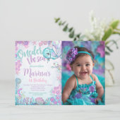 Under the Sea Animals Birthday Invitation Einladung (Stehend Vorderseite)