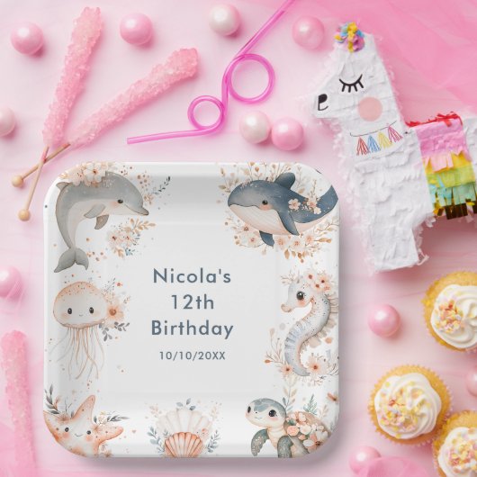 Under The Sea Animals Birthday Party Pappteller (Party)