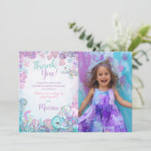 Under the Sea Animals Thank You Cards with Photo Einladung (Stehend Vorderseite)