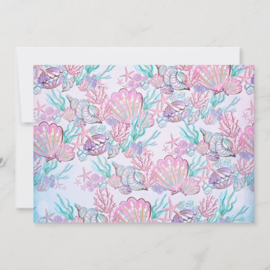 Under the Sea Animals Thank You Cards with Photo Einladung (Rückseite)