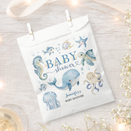 Under The Sea Baby Shower Boy Blue Ocean Animals Geschenktütchen