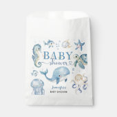 Under The Sea Baby Shower Boy Blue Ocean Animals Geschenktütchen (Vorderseite)