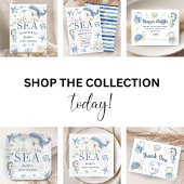 Under The Sea Baby Shower Boy Blue Ocean Paper Serviette