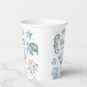 Under The Sea Baby Shower Boy Blue Ocean Pappbecher (Rechts)